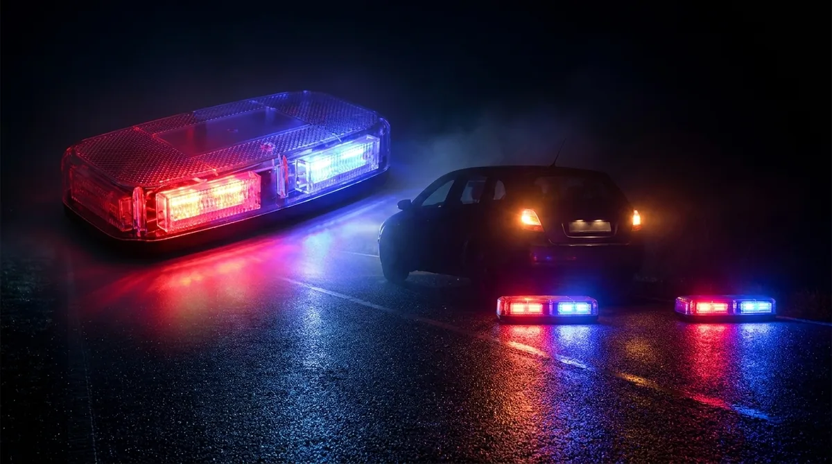 HB-361 红蓝应急警示灯场景