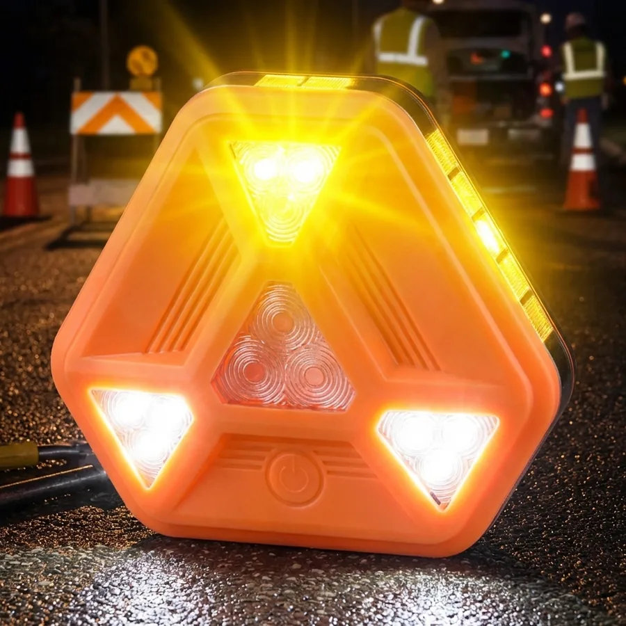 HB-330 triangle warning light for road work and vehicle emergency scenes
